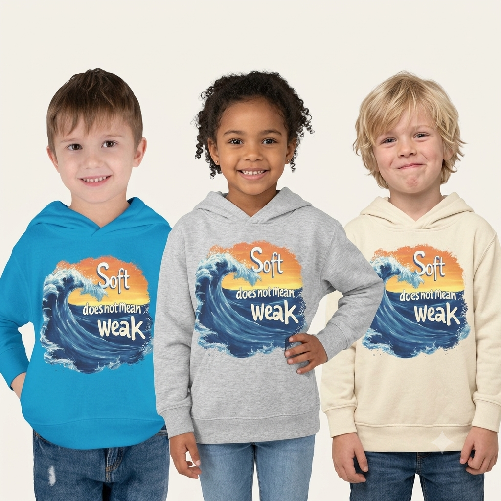 Soft doesnt mean Weak Toddler Pullover Fleece Hoodie