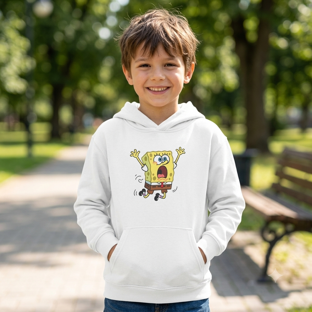 Panicked Yellow Sponge Heavy Blend Hooded Sweatshirt