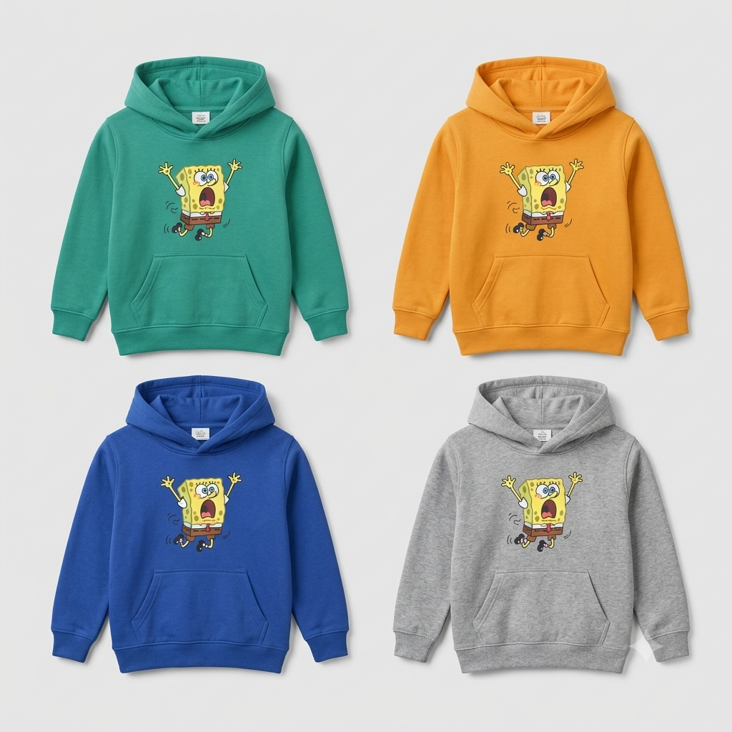 Panicked Yellow Sponge Heavy Blend Hooded Sweatshirt