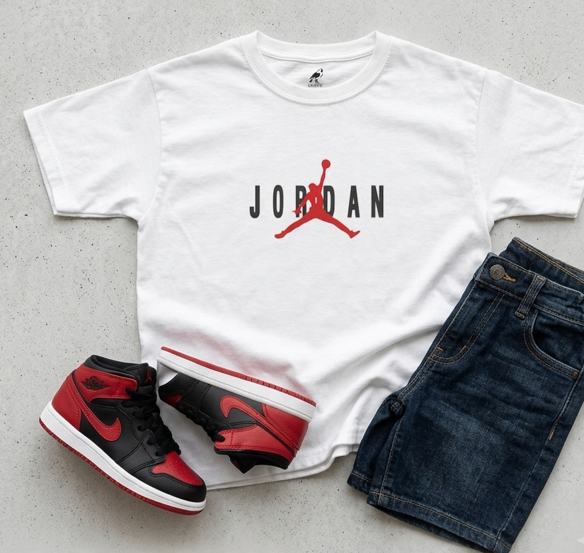 Kids 'Jordan 23' Basketball Tee - Red Jumpman Logo