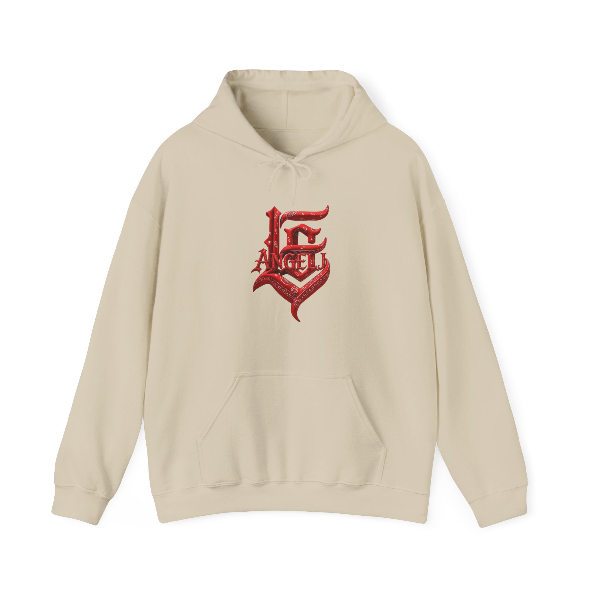 Angel Hoodie — Gothic Red Lettering Streetwear Hoodie