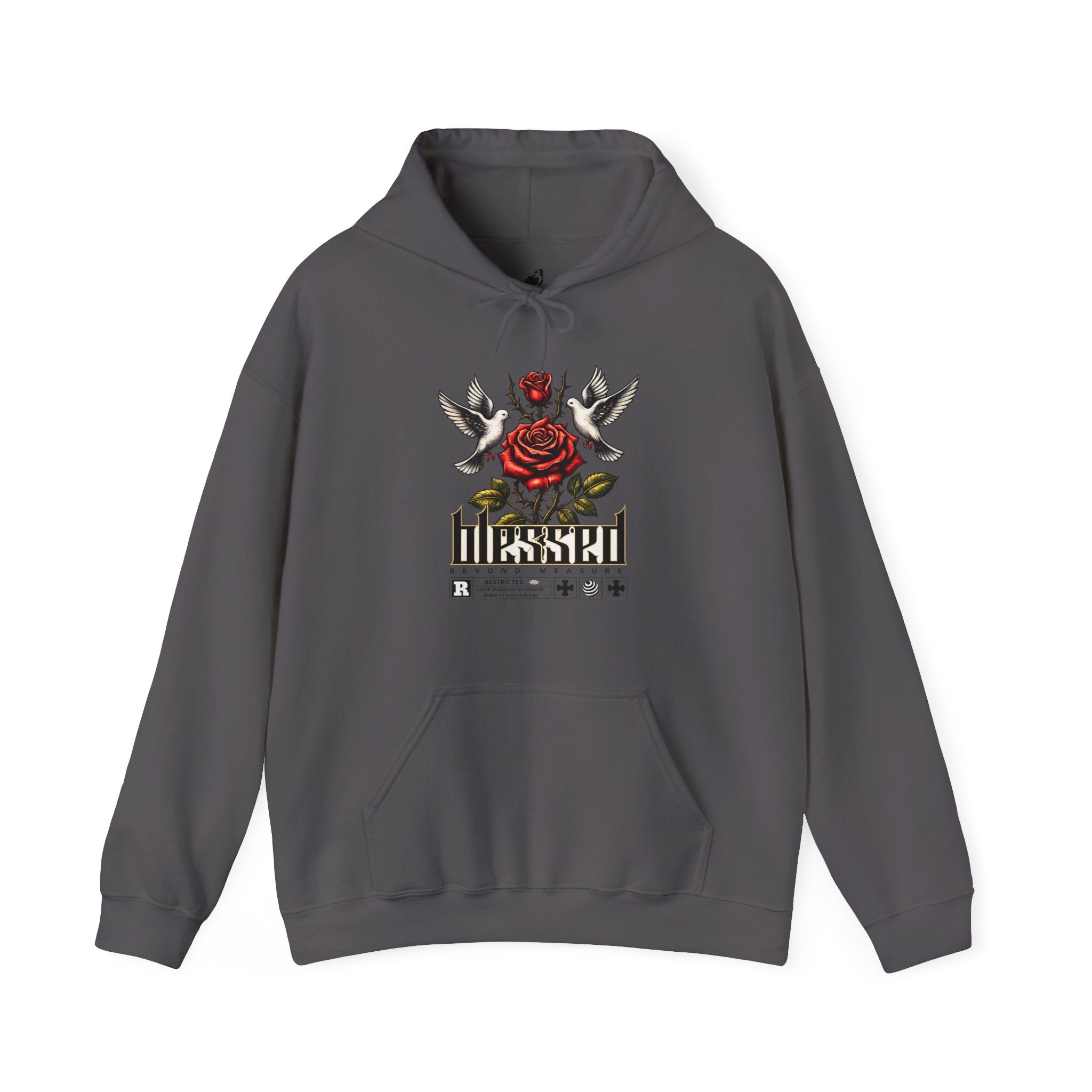 Blessed Rose Hoodie — Vintage Floral Faith Graphic Pullover