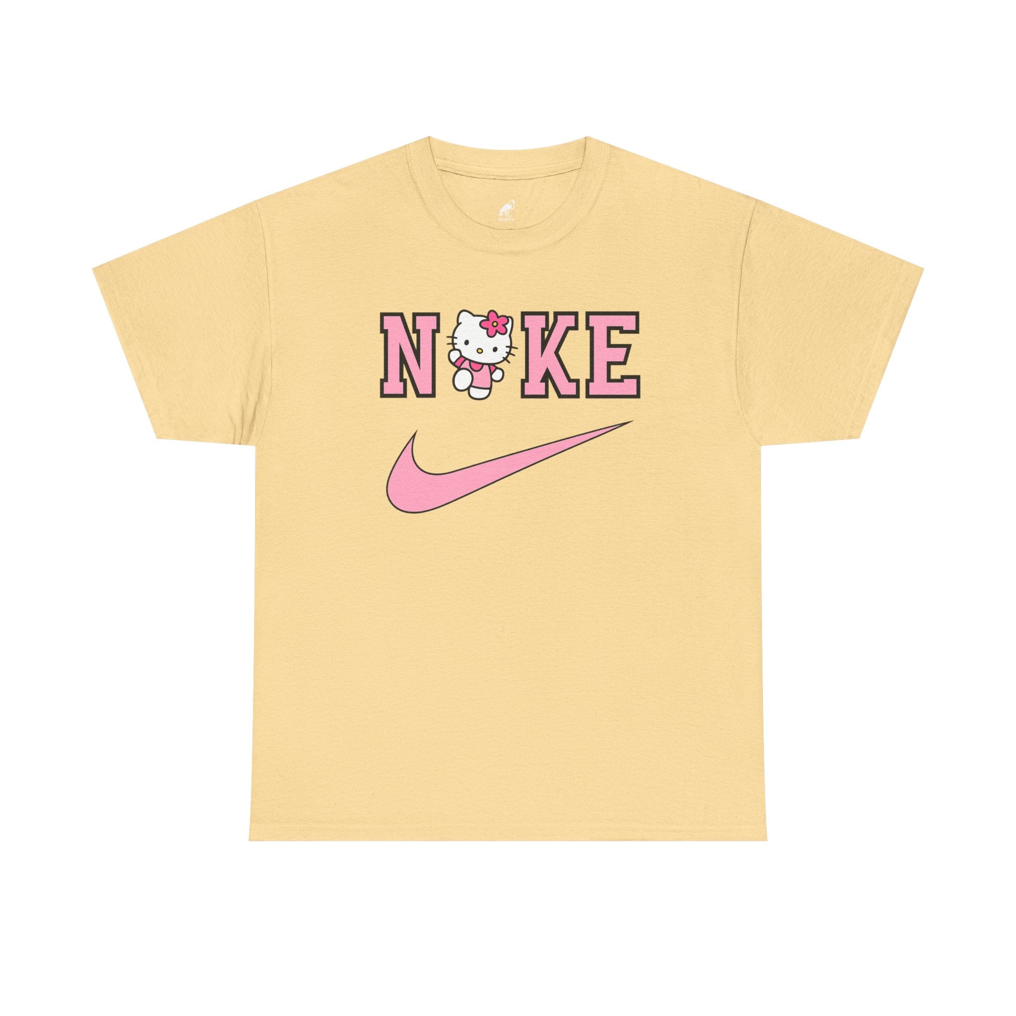 Hello Kitty x Pink Swoosh Tee — "NIKE" Parody Graphic T‑Shirt