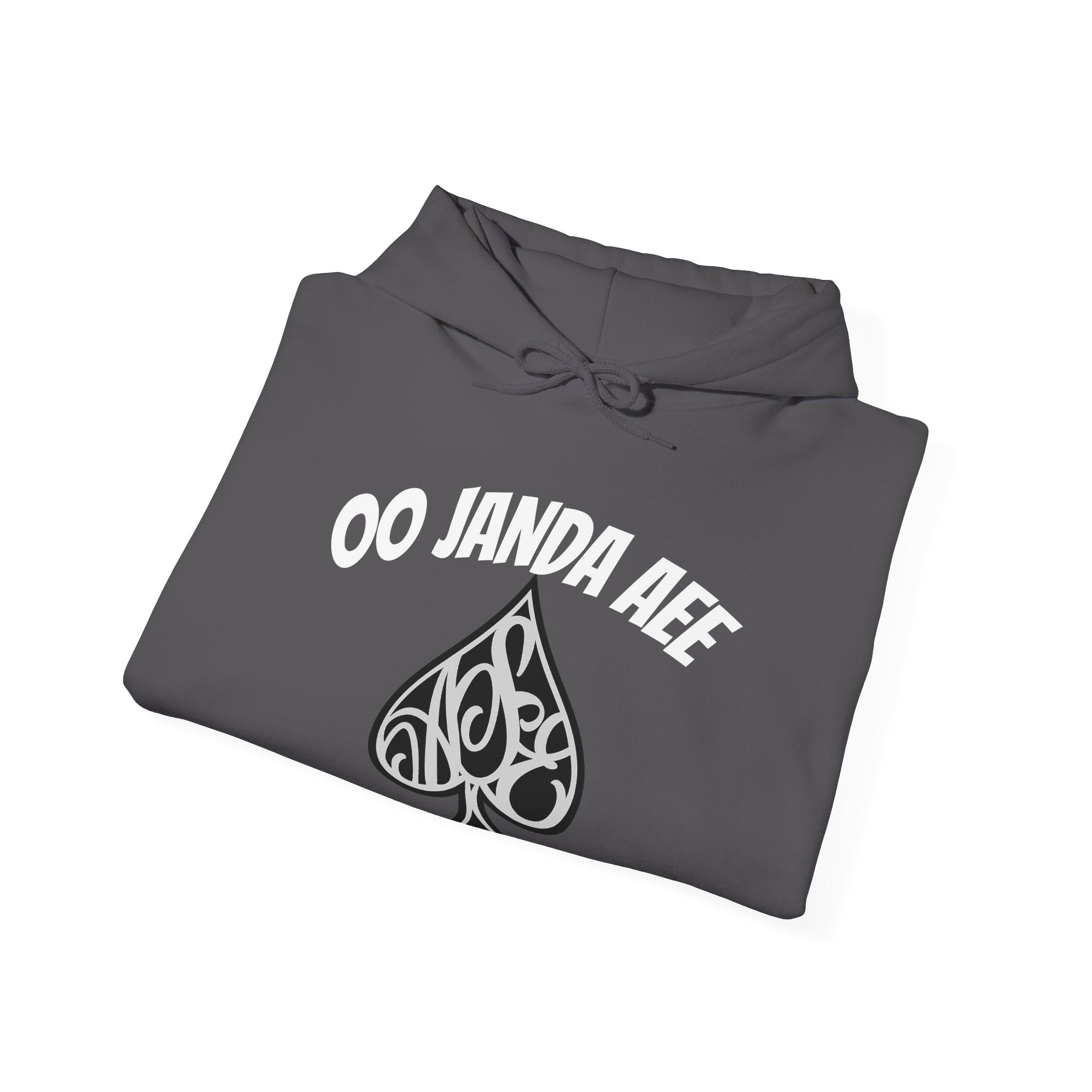 Spade OH JANDA A — Ornate Ace Playing Card Graphic Hoodie