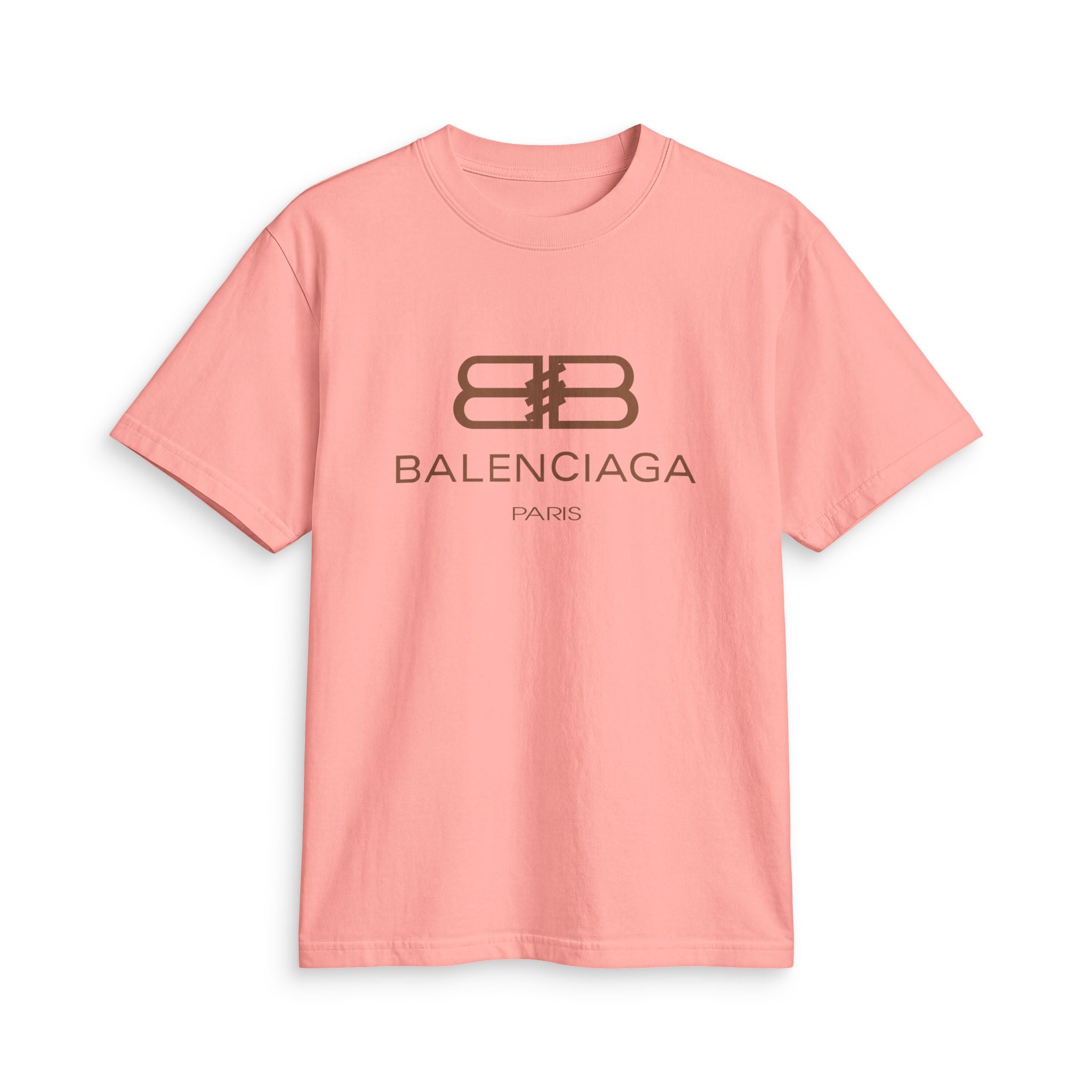 Balenci T-Shirt — Minimal Brown Monogram "Balenciaga Paris"