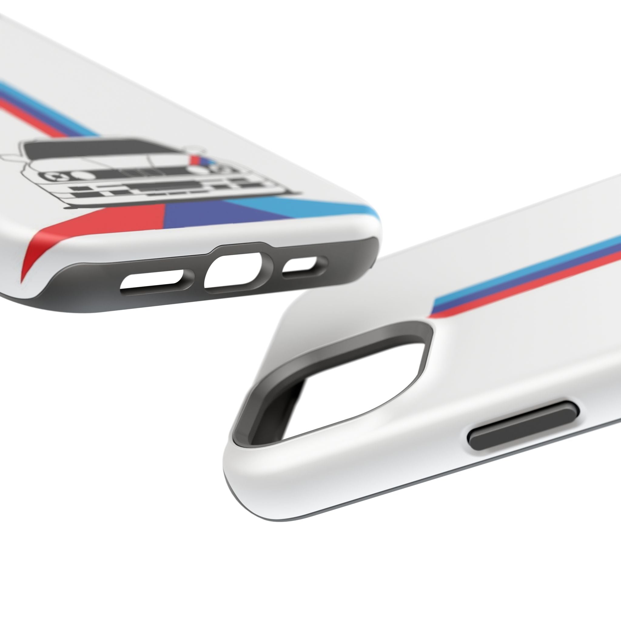 Phone Case — Retro Racing BMW Stripe Design (Impact-Resistant)
