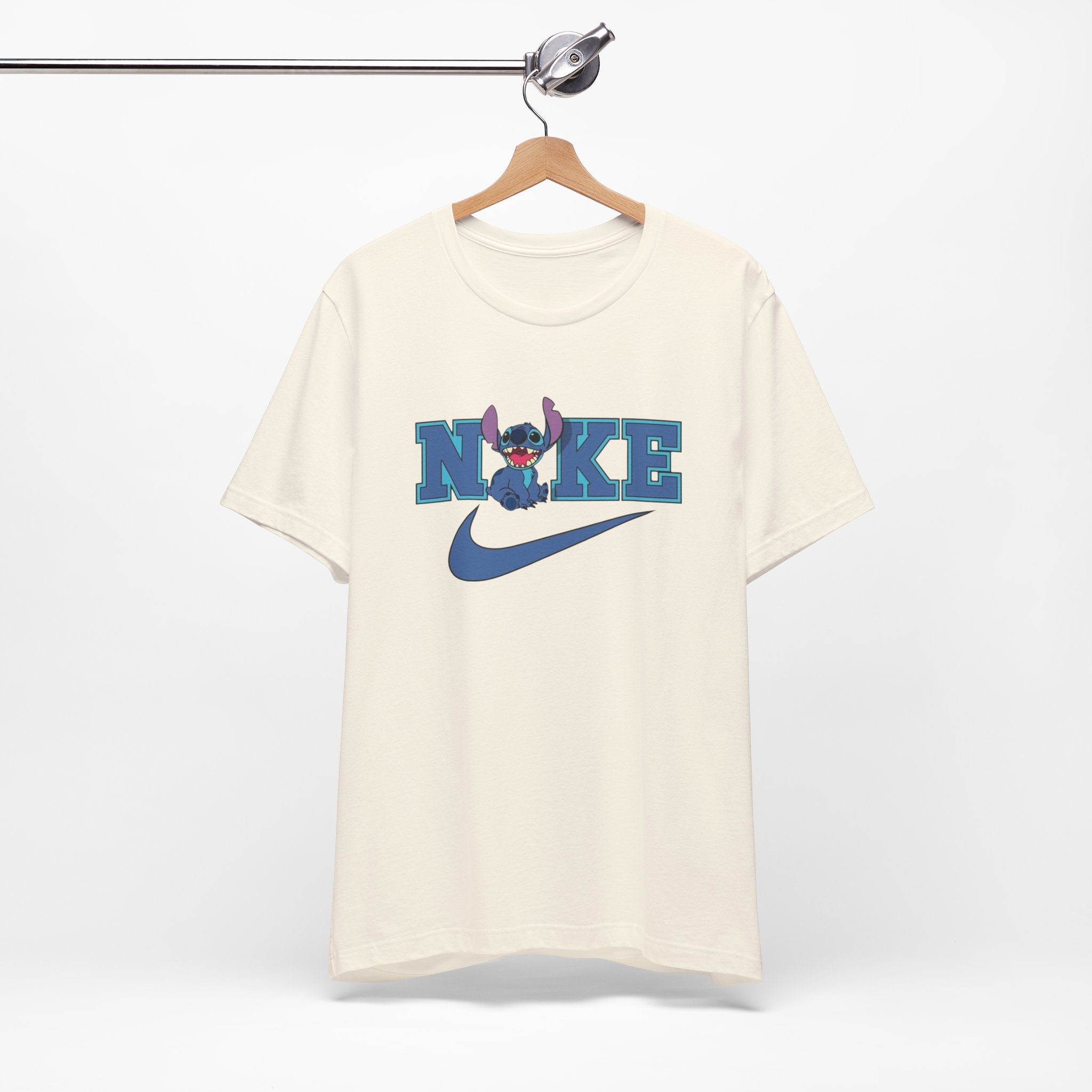 Stitch x Nike Parody Tee — Playful Cartoon Graphic T-Shirt