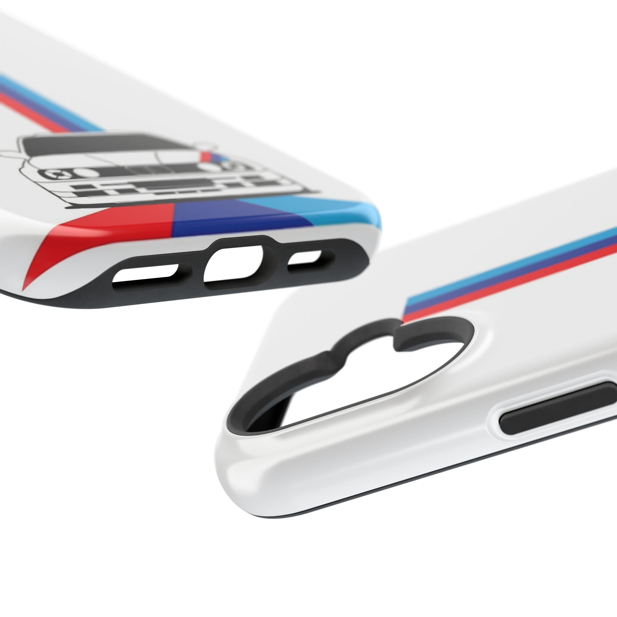 Phone Case — Retro Racing BMW Stripe Design (Impact-Resistant)
