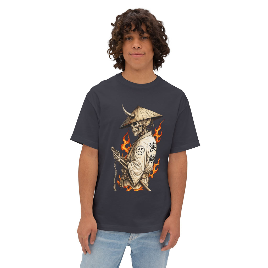 Samurai Skull Tee — Flaming Ronin Graphic T-Shirt