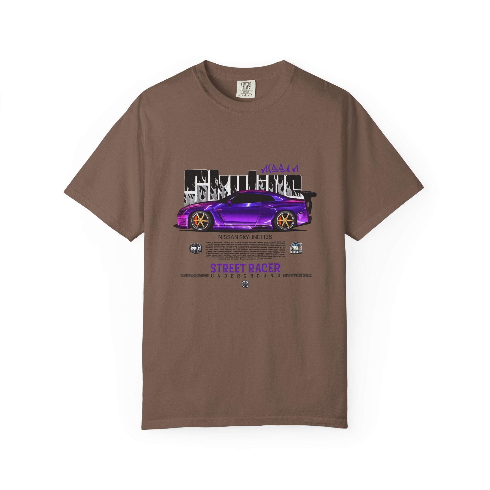 Street Racer Car T-Shirt — Purple Skyline Nissan Silvia Design