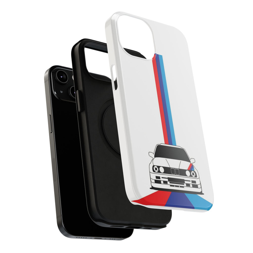 Phone Case — Retro Racing BMW Stripe Design (Impact-Resistant)