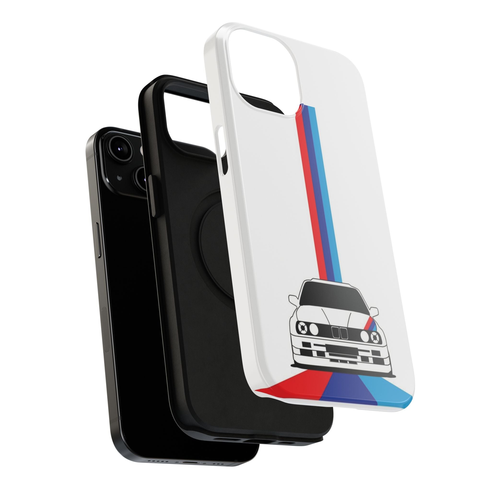 Phone Case — Retro Racing BMW Stripe Design (Impact-Resistant)