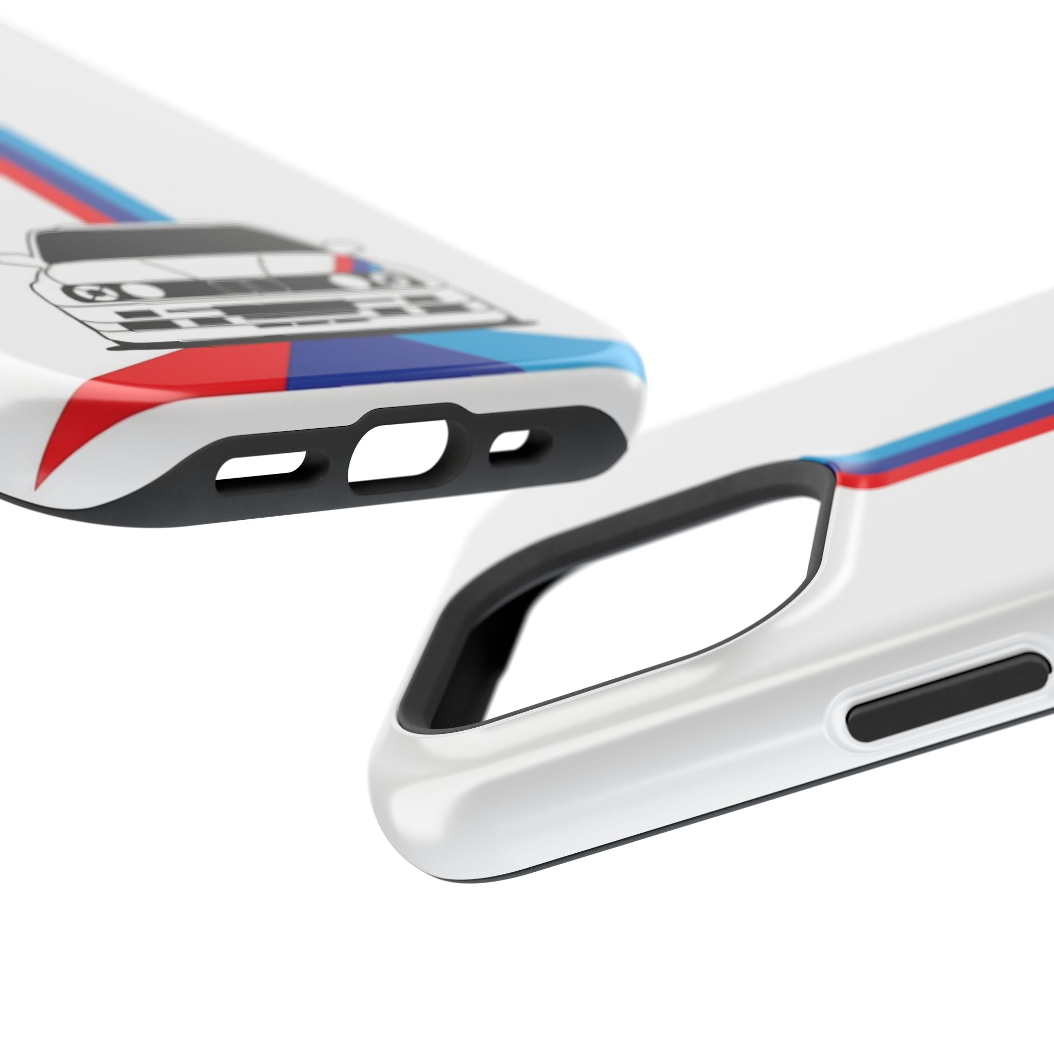 Phone Case — Retro Racing BMW Stripe Design (Impact-Resistant)