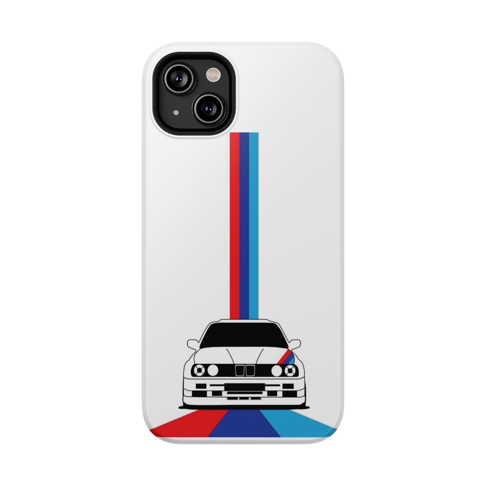 Phone Case — Retro Racing BMW Stripe Design (Impact-Resistant)
