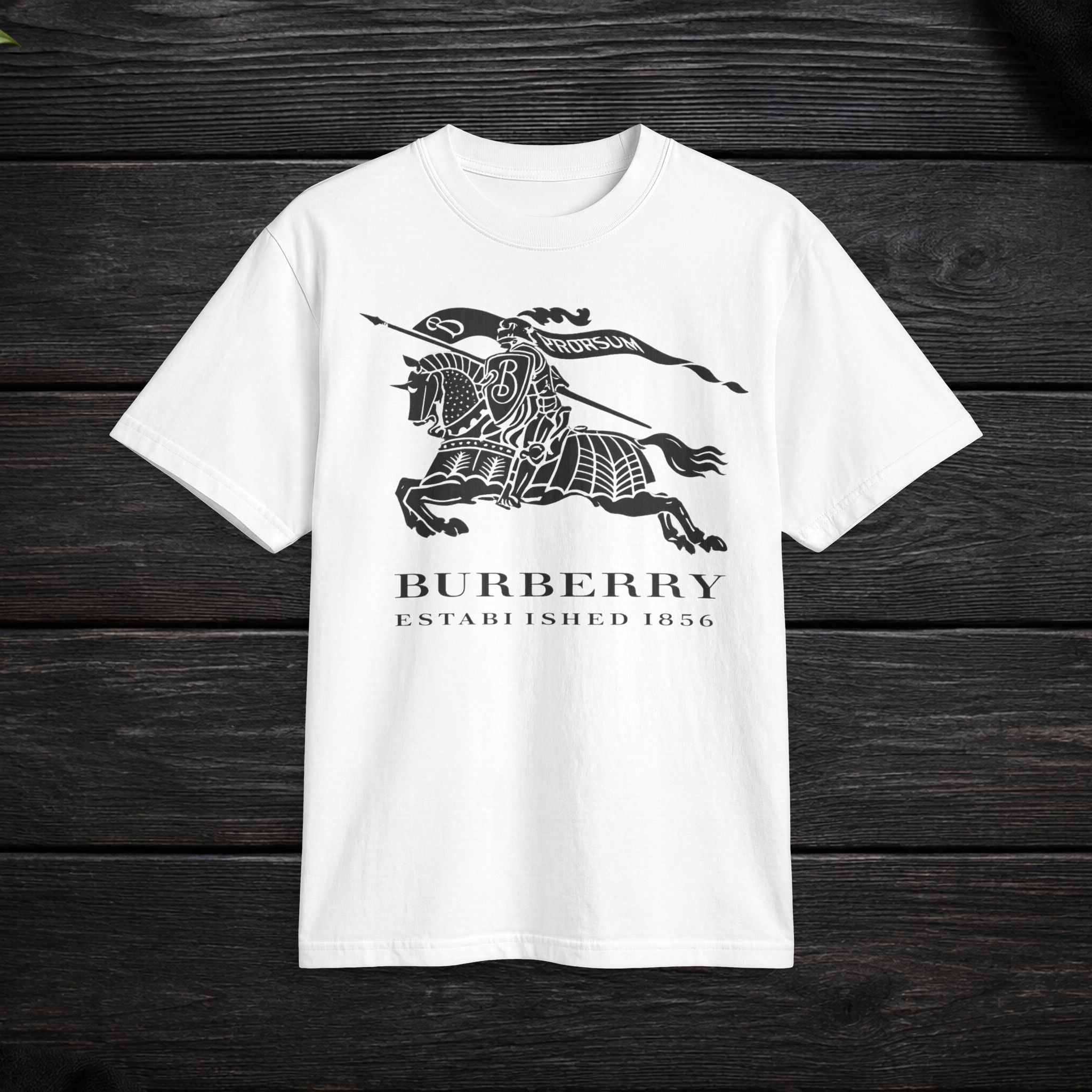 Equestrian Crest T-Shirt — Vintage Burbury Knight Logo Tee