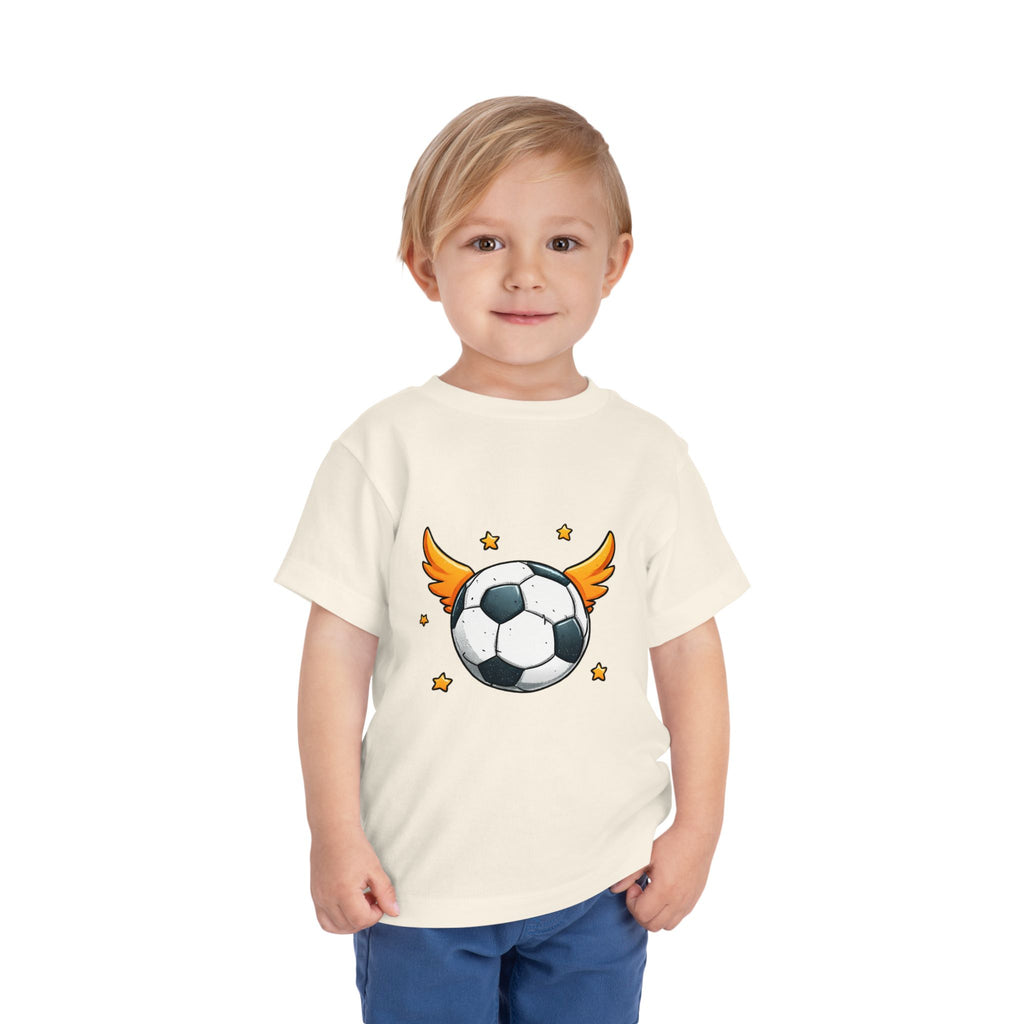 Toddler Soccer Tee — Winged Soccer Ball Kids Shirt