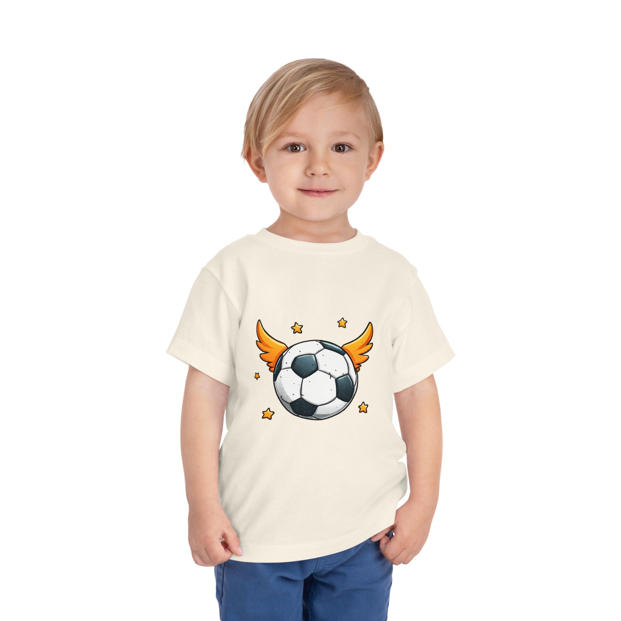 Toddler Soccer Tee — Winged Soccer Ball Kids Shirt
