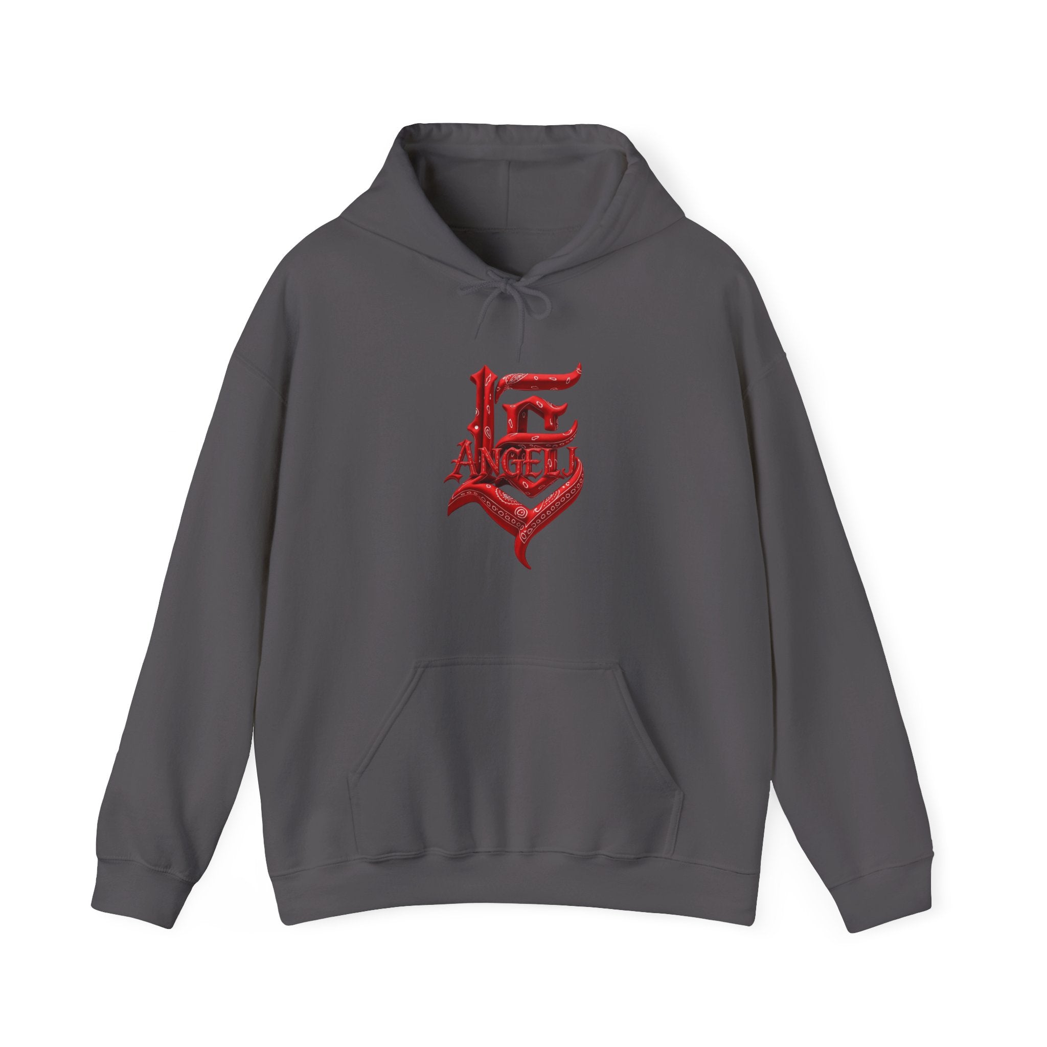 Angel Hoodie — Gothic Red Lettering Streetwear Hoodie