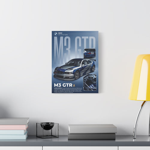 BMW M3 GTR Canvas Print — Matte Stretched Wall Art