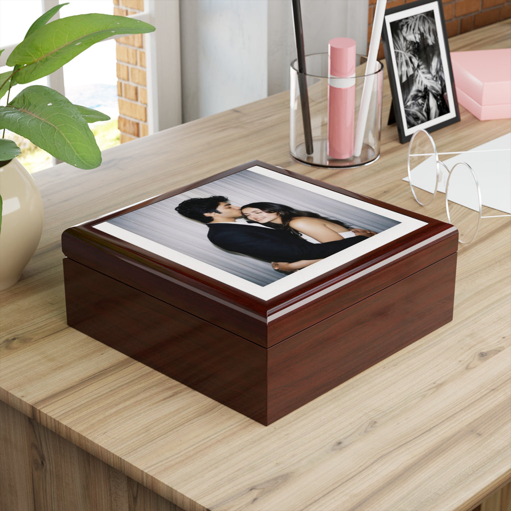 Add your Personalized Photo Jewelry Box — Custom Couple Picture Keepsake