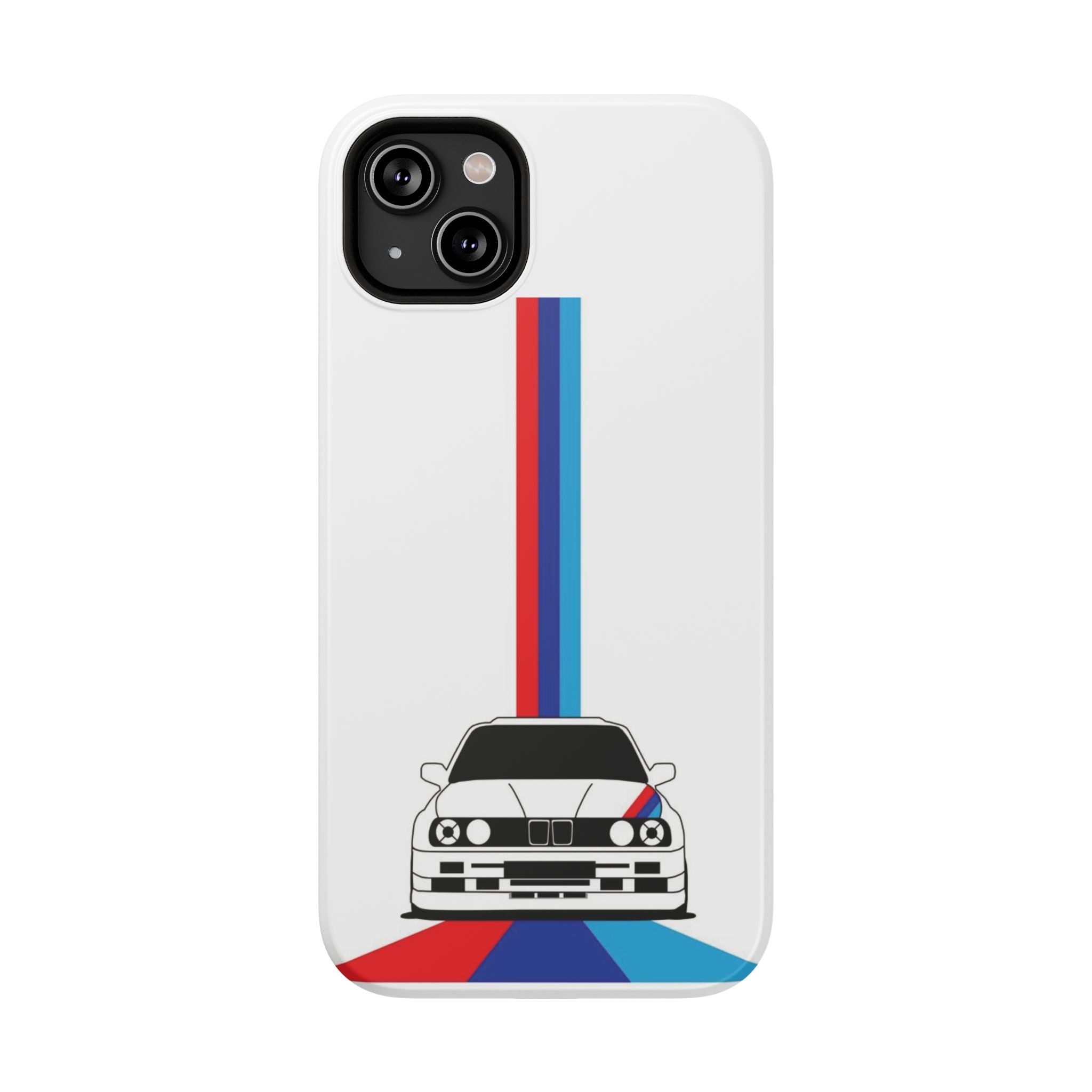 Phone Case — Retro Racing BMW Stripe Design (Impact-Resistant)