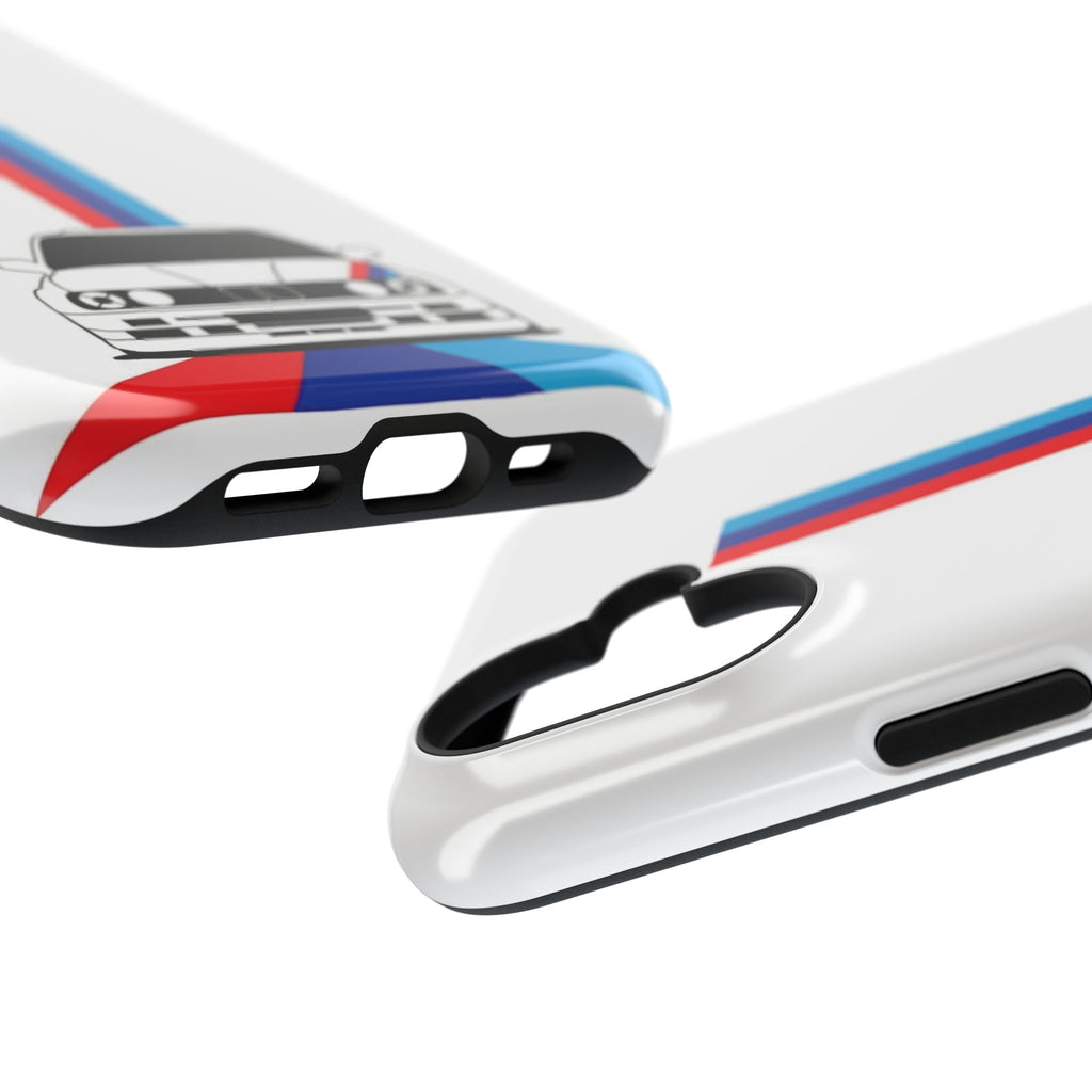 Phone Case — Retro Racing BMW Stripe Design (Impact-Resistant)