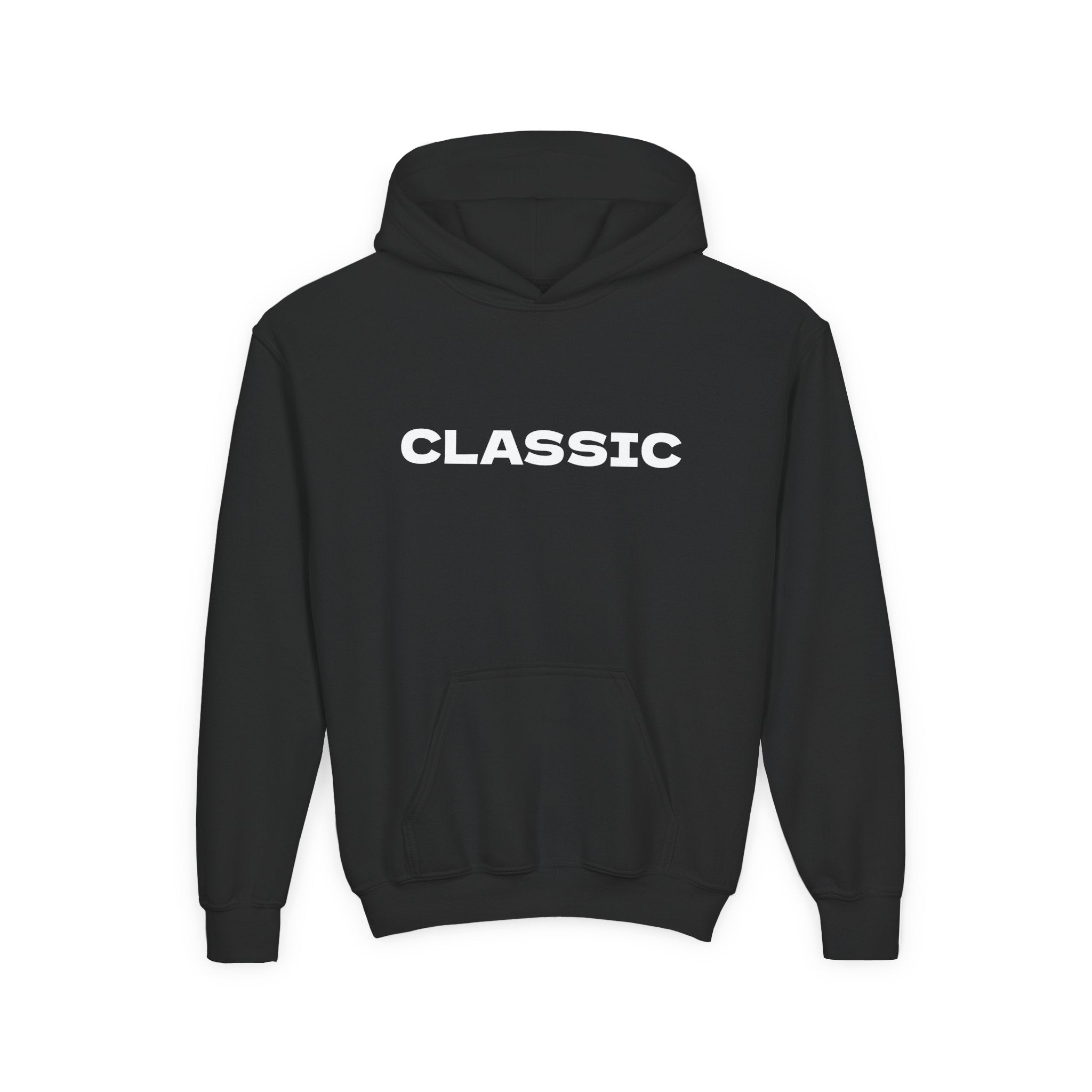 Youth Hoodie — 'CLASSIC' Retro Pink & Teal Muscle Car Graphic