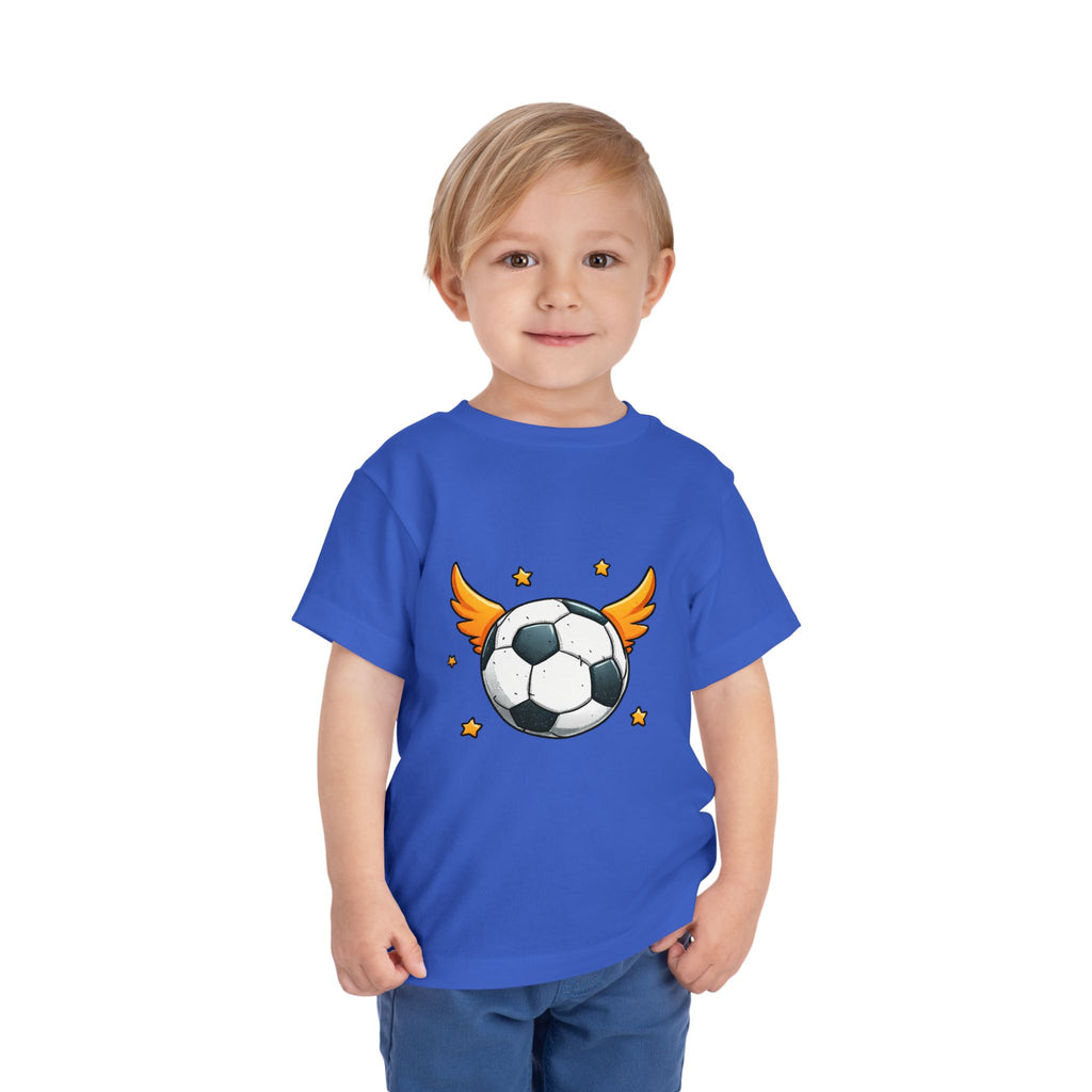 Toddler Soccer Tee — Winged Soccer Ball Kids Shirt