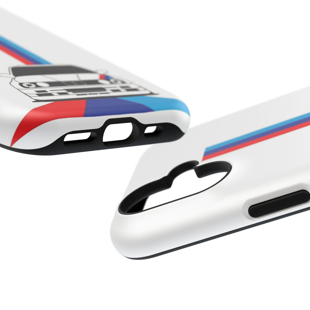 Phone Case — Retro Racing BMW Stripe Design (Impact-Resistant)