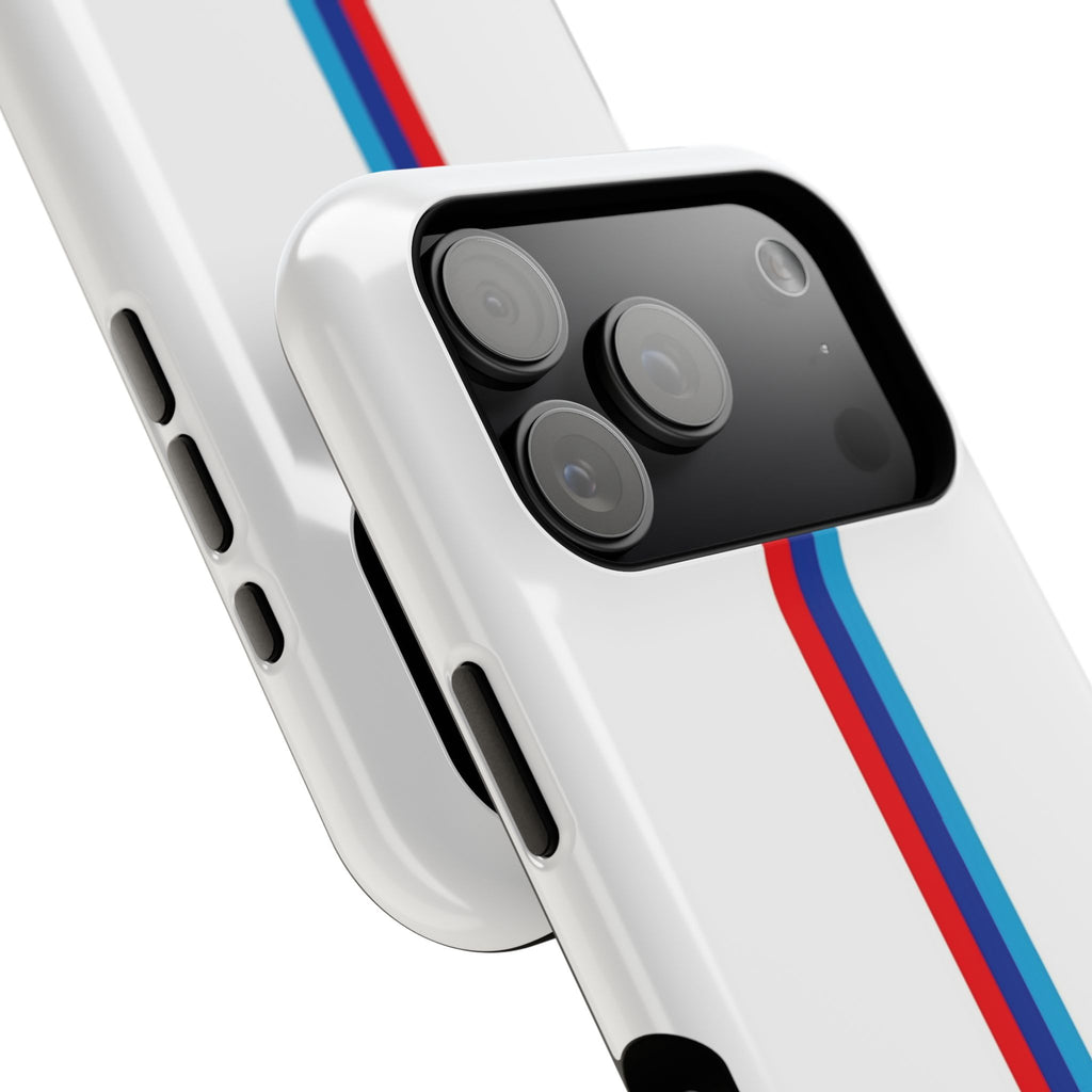 Phone Case — Retro Racing BMW Stripe Design (Impact-Resistant)