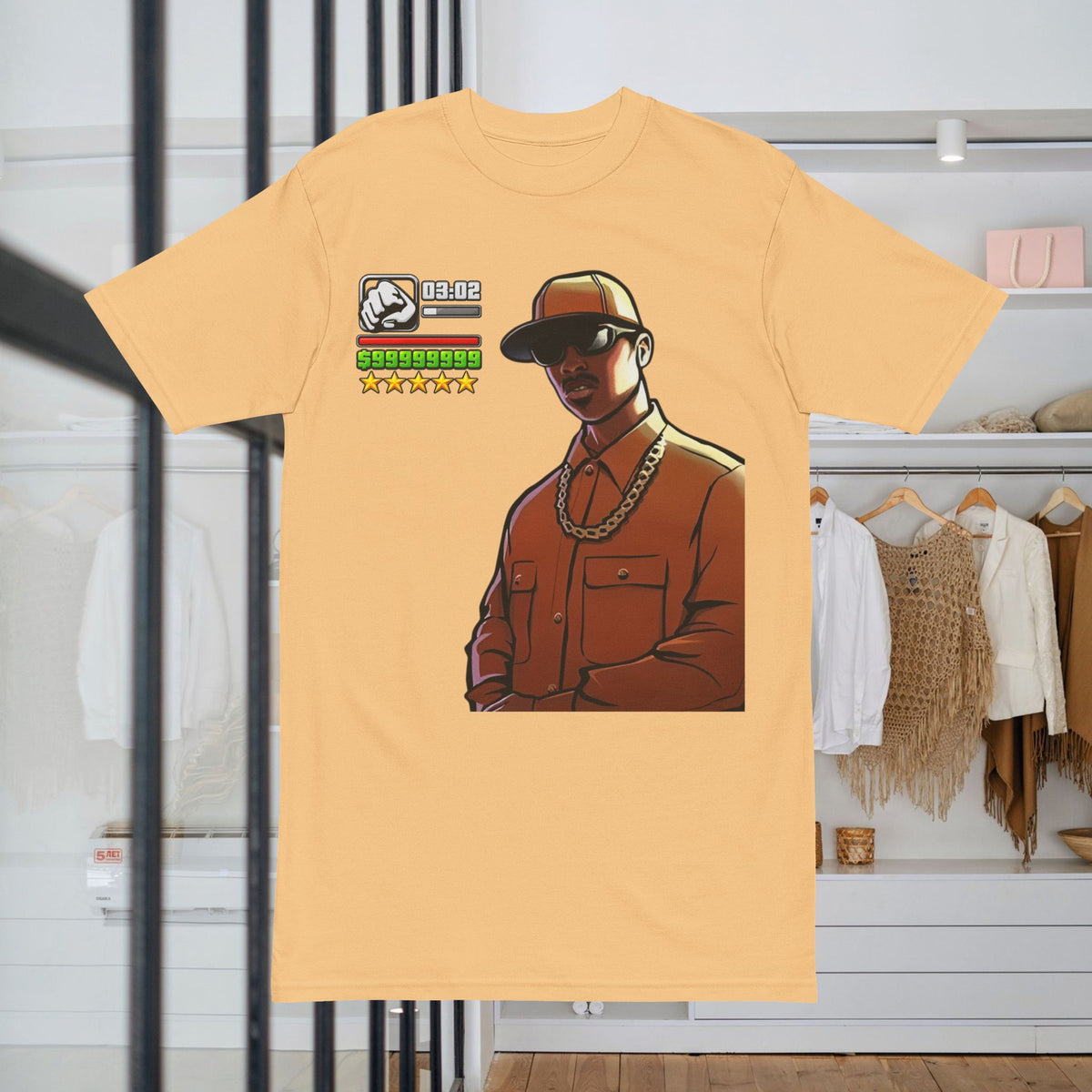 GTA FULL POWER Tee – Urban Gamer Character Graphic