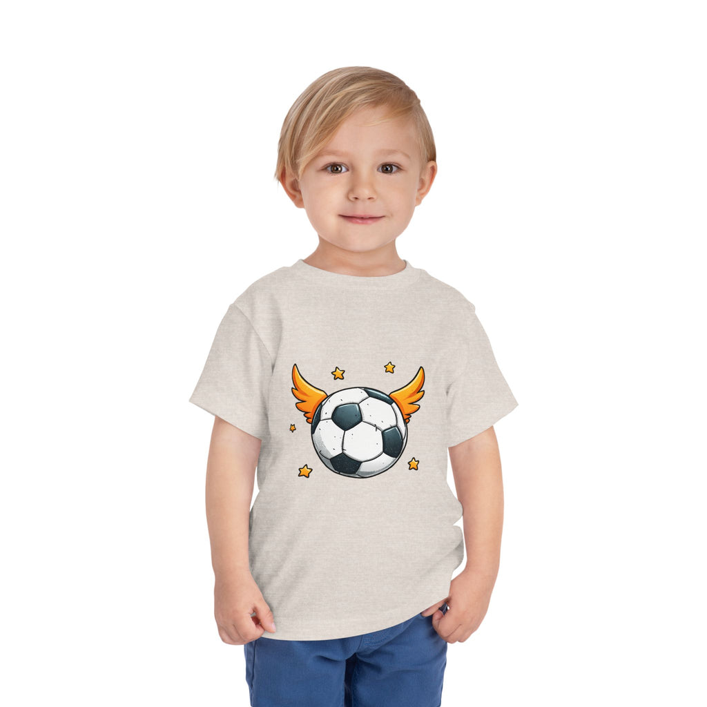 Toddler Soccer Tee — Winged Soccer Ball Kids Shirt