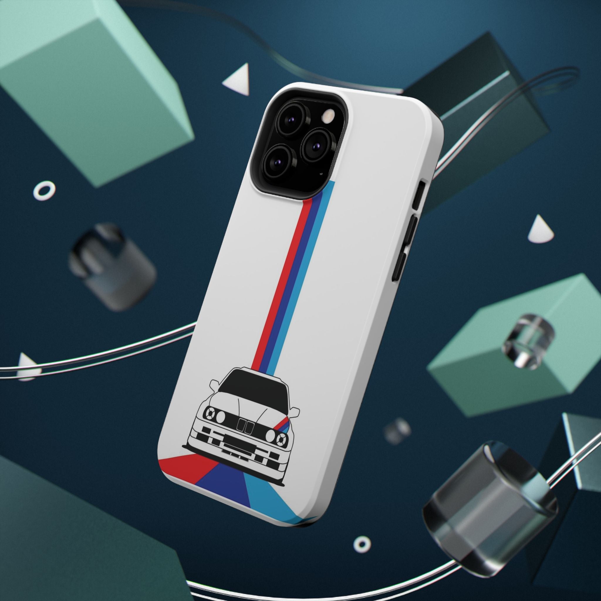 Phone Case — Retro Racing BMW Stripe Design (Impact-Resistant)