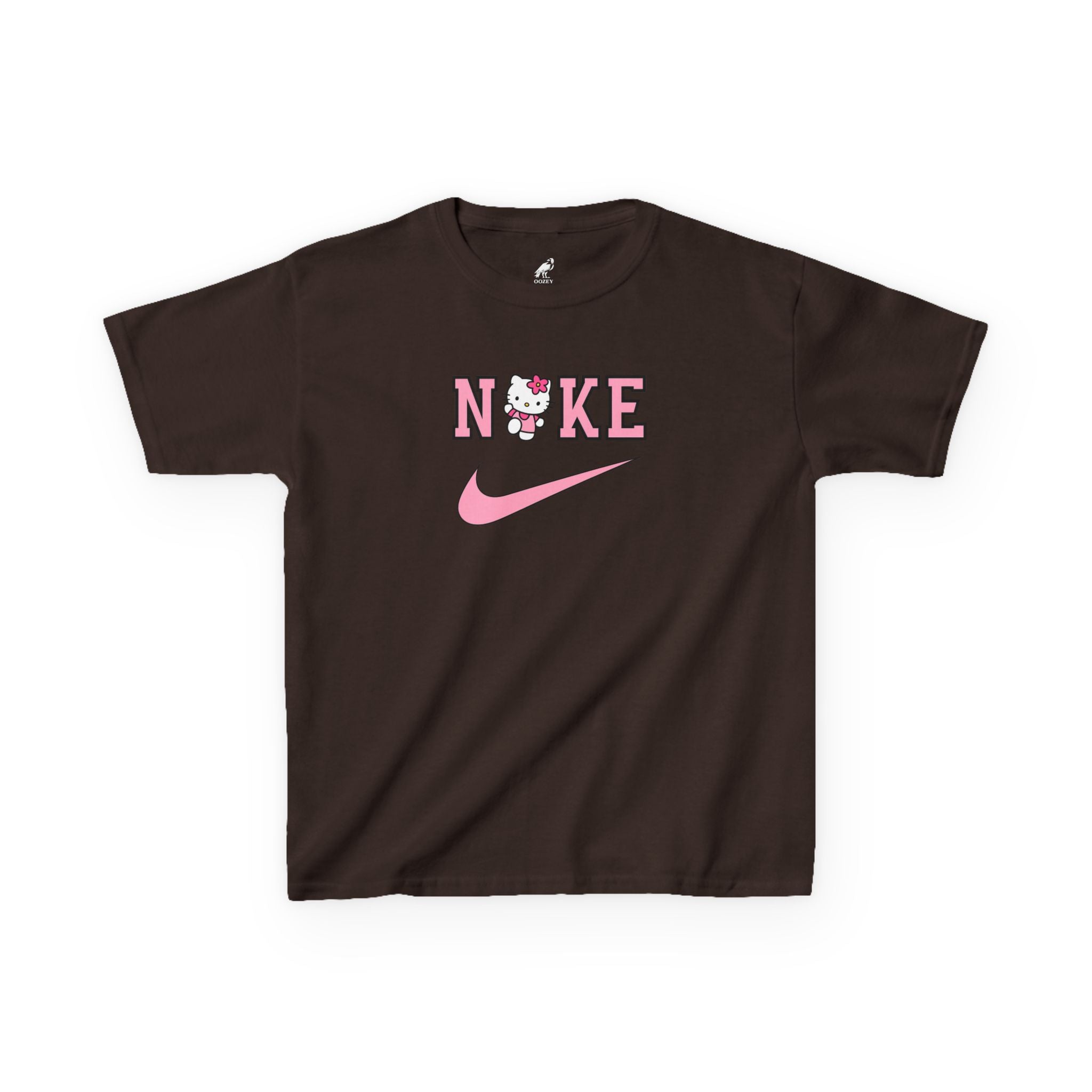 Kids T‑Shirt — Pink 'NIKE' Kitty Logo Tee