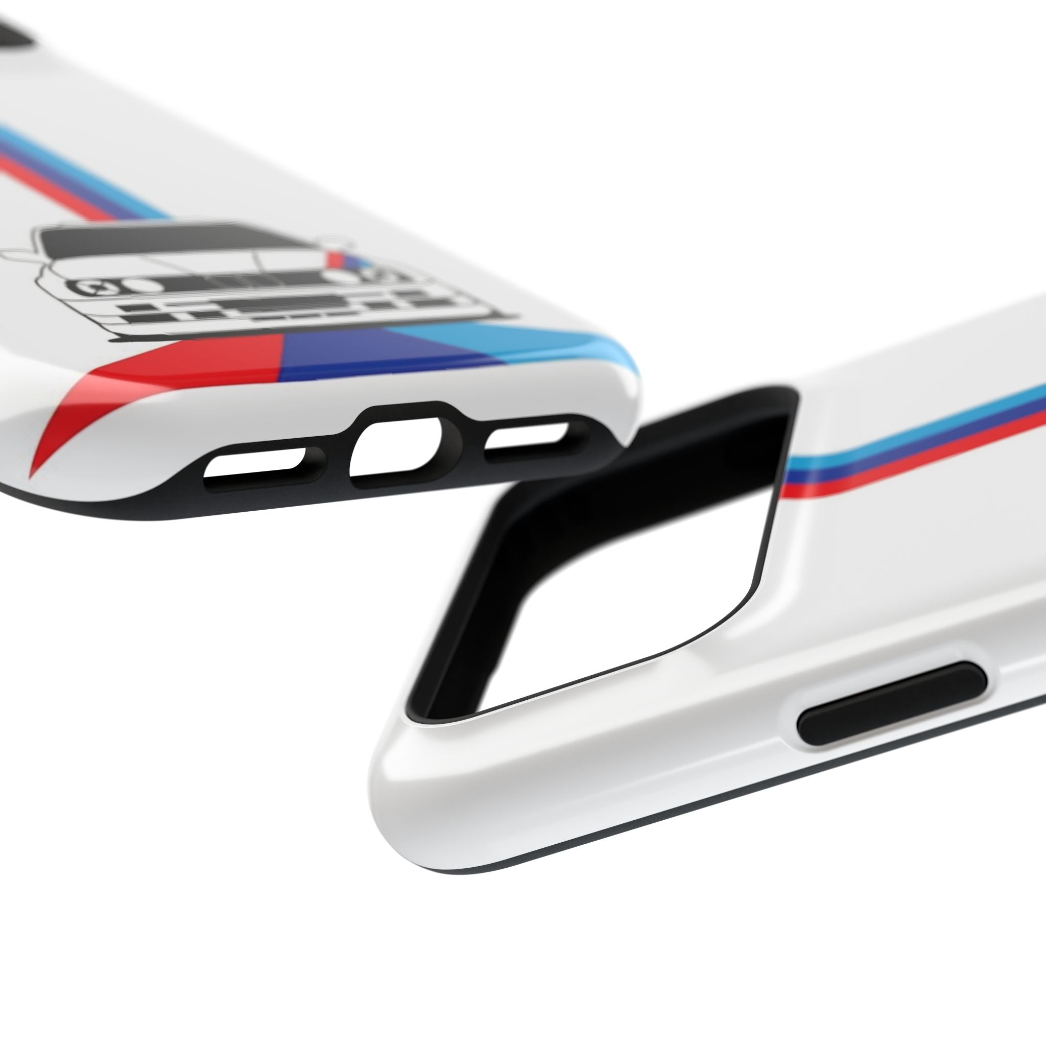 Phone Case — Retro Racing BMW Stripe Design (Impact-Resistant)