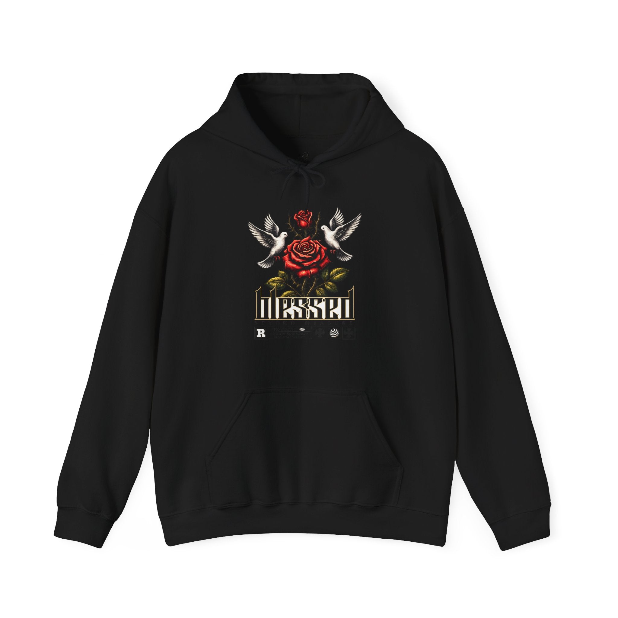 Blessed Rose Hoodie — Vintage Floral Faith Graphic Pullover