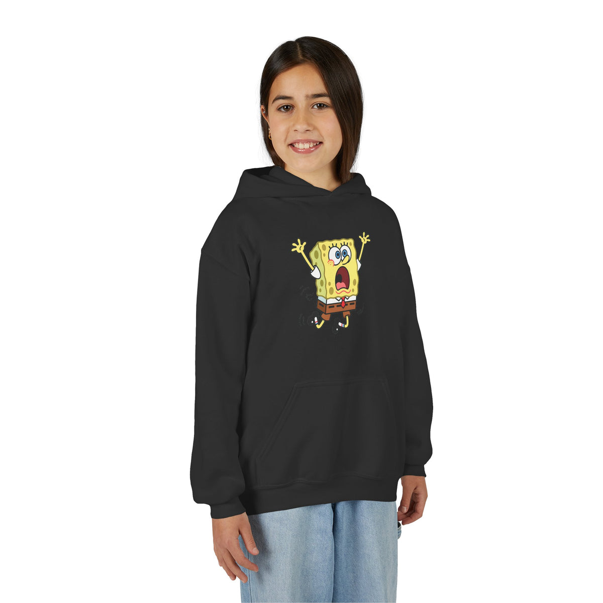 Panicked Yellow Sponge Heavy Blend Hooded Sweatshirt