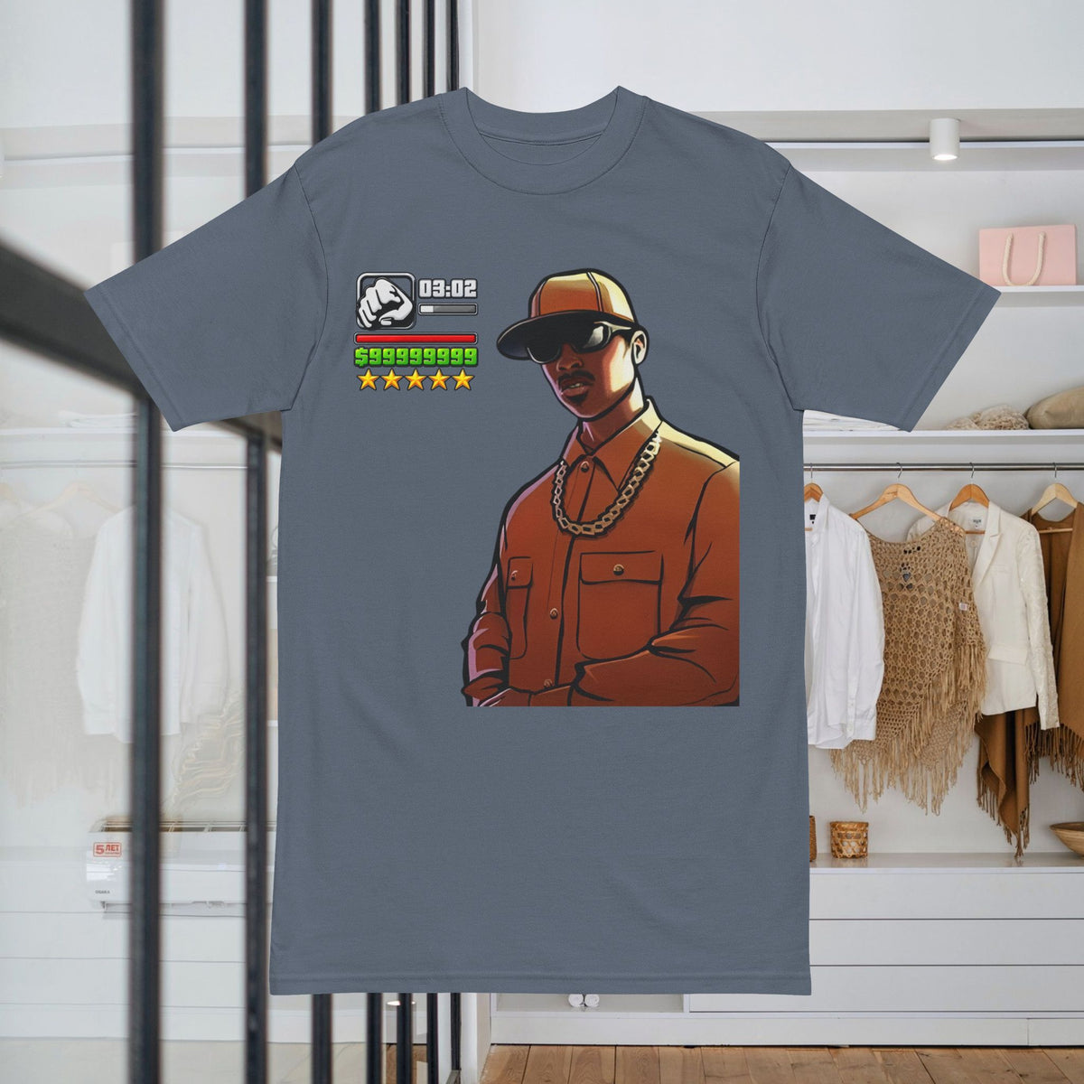 GTA FULL POWER Tee – Urban Gamer Character Graphic