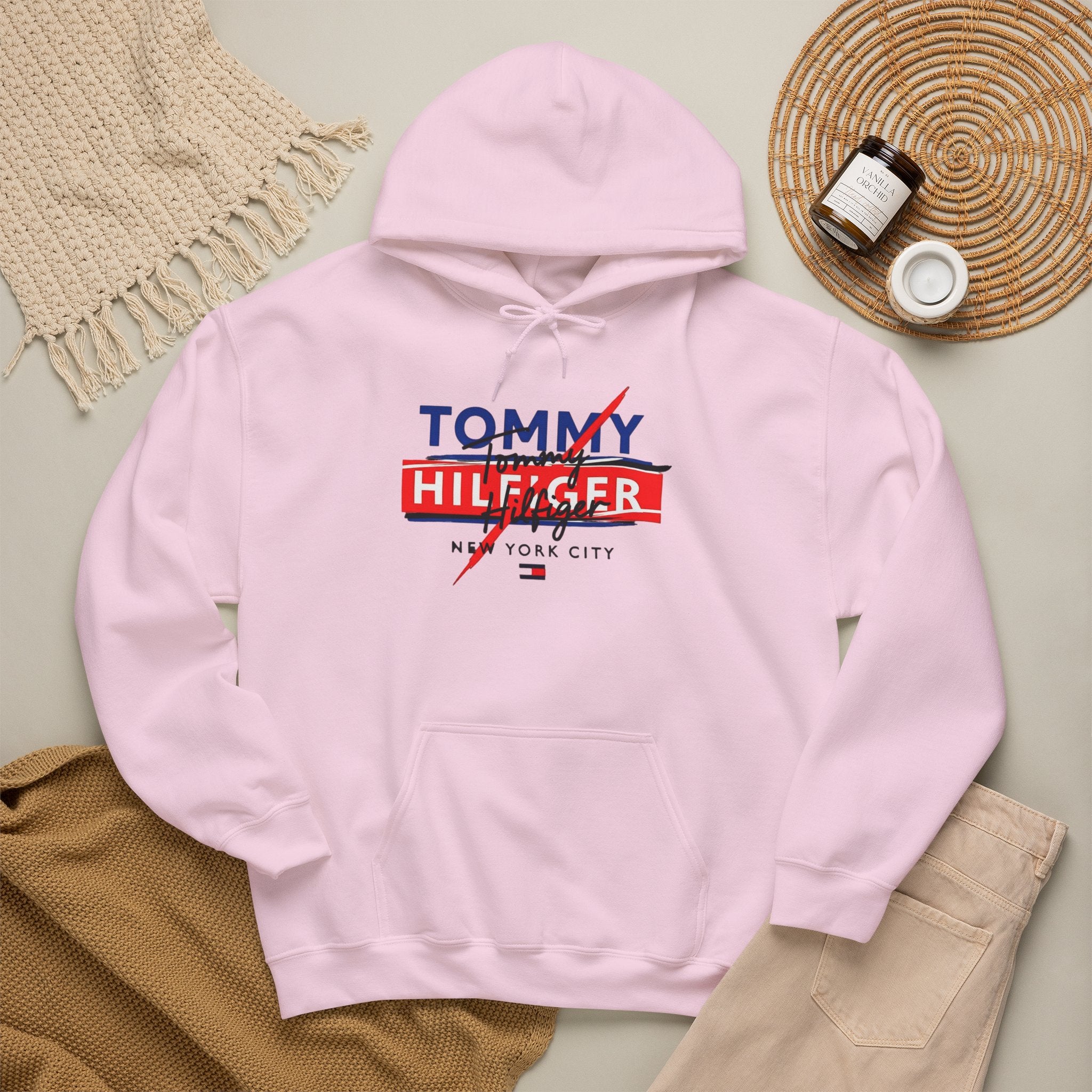 Hilfiger Hoodie – Vintage Red & Blue New York Sweatshirt