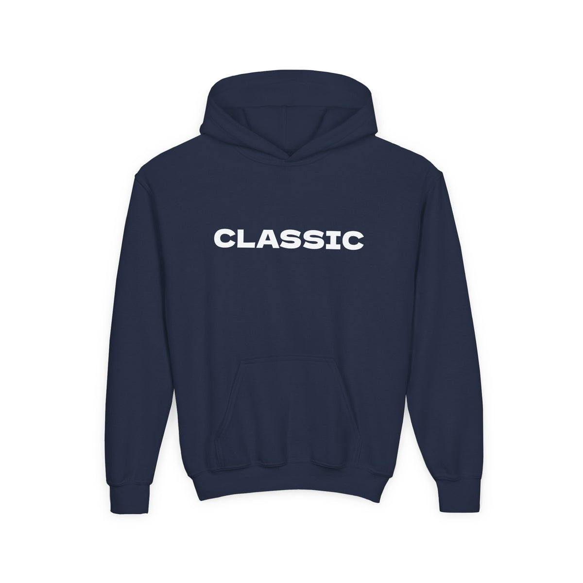 Youth Hoodie — 'CLASSIC' Retro Pink & Teal Muscle Car Graphic