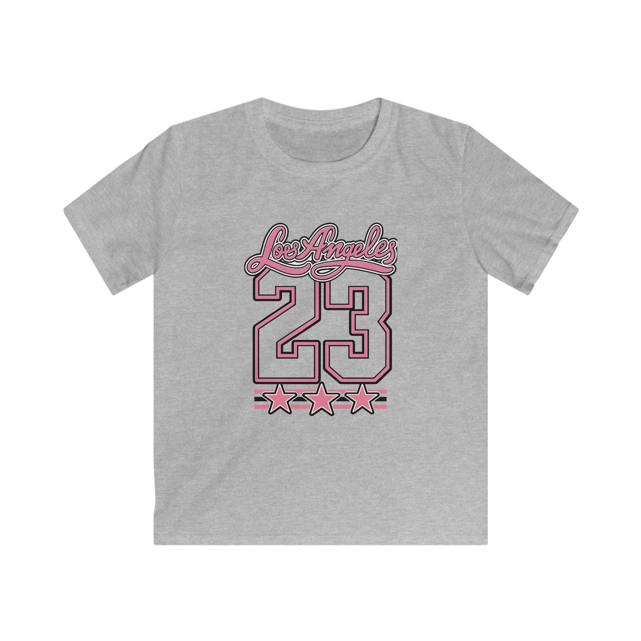 Kids Tee — Los Angeles 23 Pink Retro Jersey Graphic