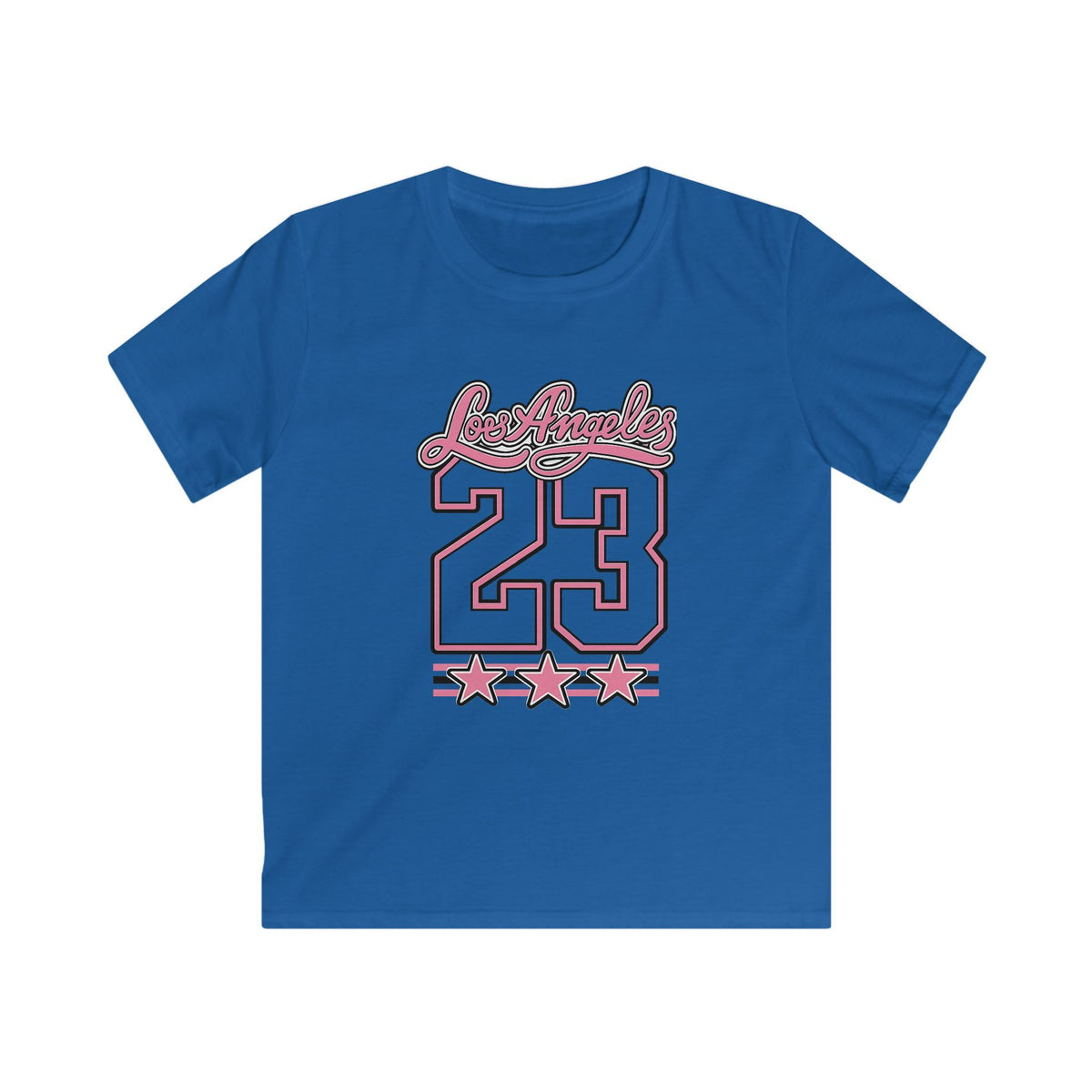 Kids Tee — Los Angeles 23 Pink Retro Jersey Graphic