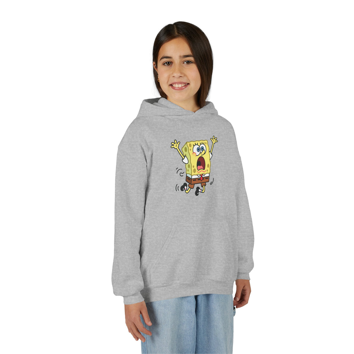 Panicked Yellow Sponge Heavy Blend Hooded Sweatshirt
