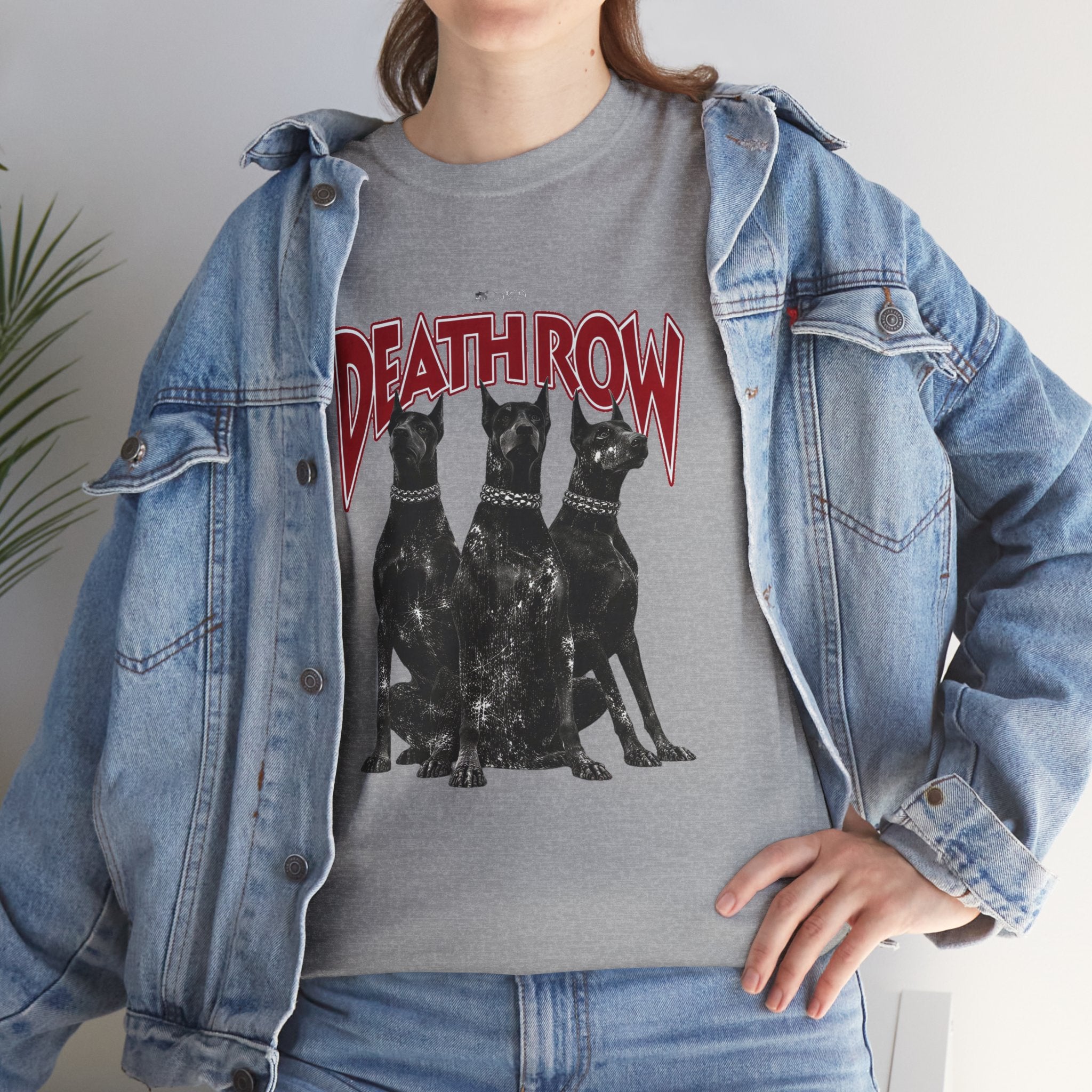 Deathrow Dobermans Tee — Retro Gothic Dog Graphic T-Shirt