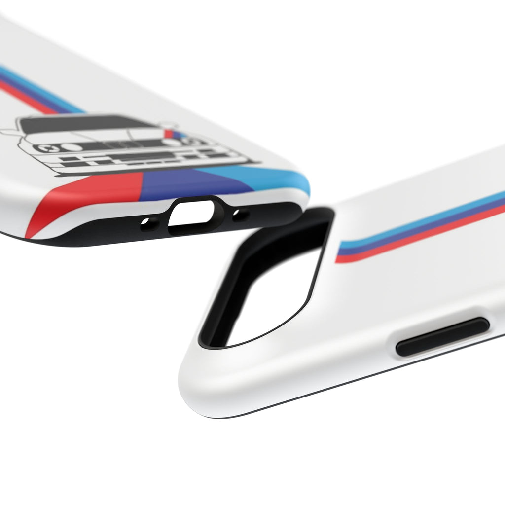 Phone Case — Retro Racing BMW Stripe Design (Impact-Resistant)