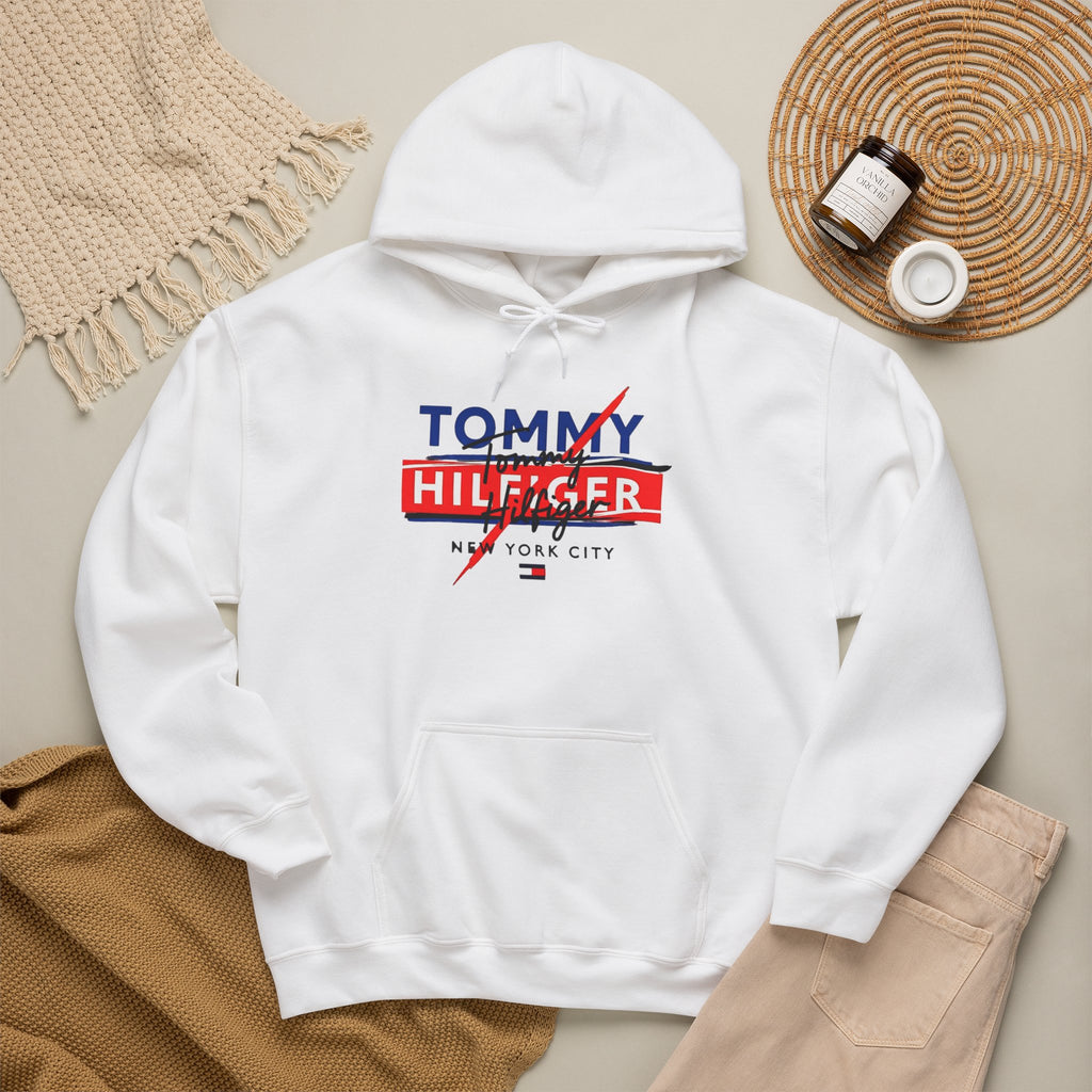 Hilfiger Hoodie – Vintage Red & Blue New York Sweatshirt
