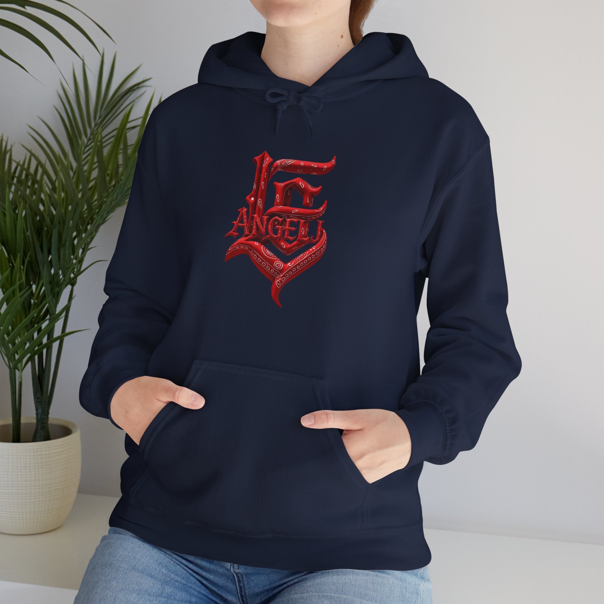 Angel Hoodie — Gothic Red Lettering Streetwear Hoodie