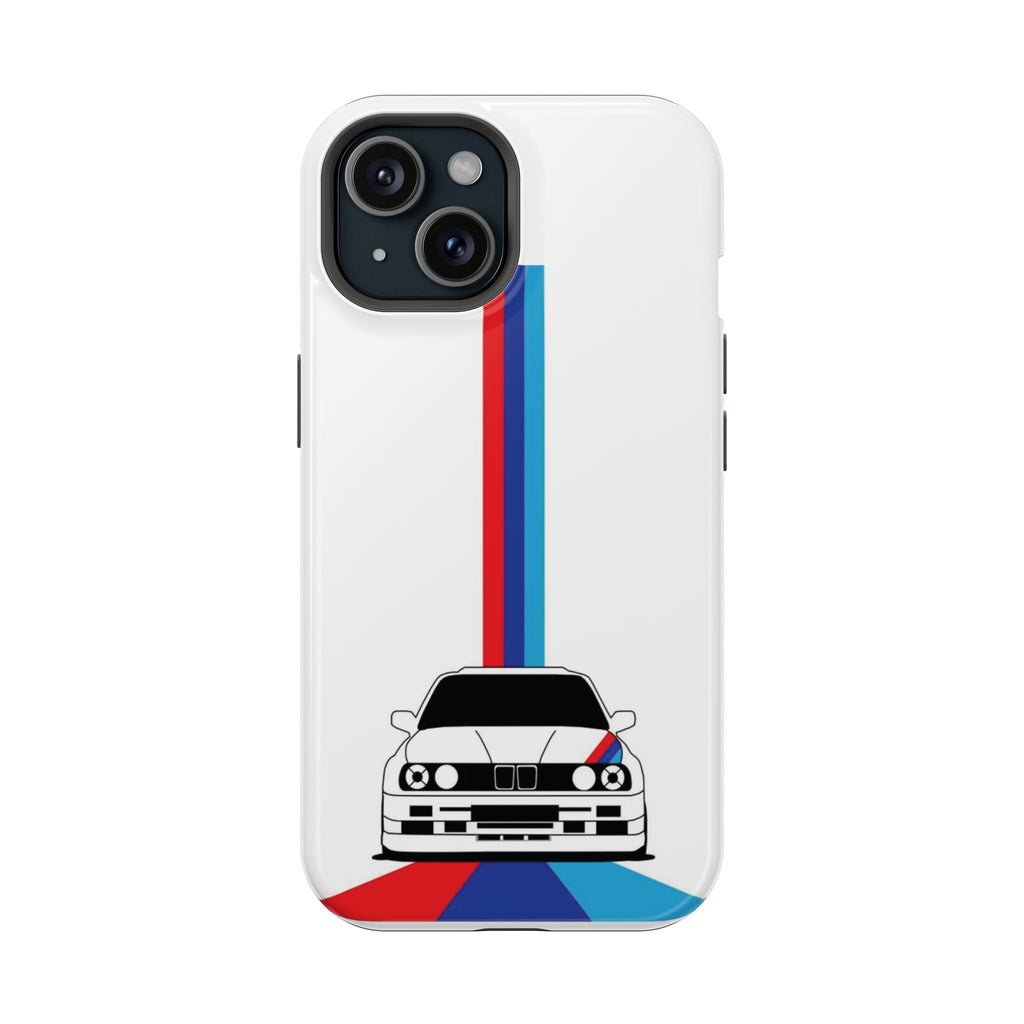 Phone Case — Retro Racing BMW Stripe Design (Impact-Resistant)