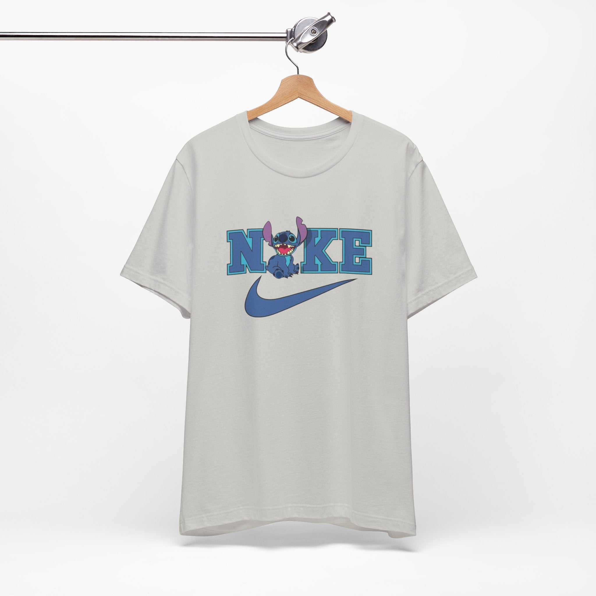 Stitch x Nike Parody Tee — Playful Cartoon Graphic T-Shirt