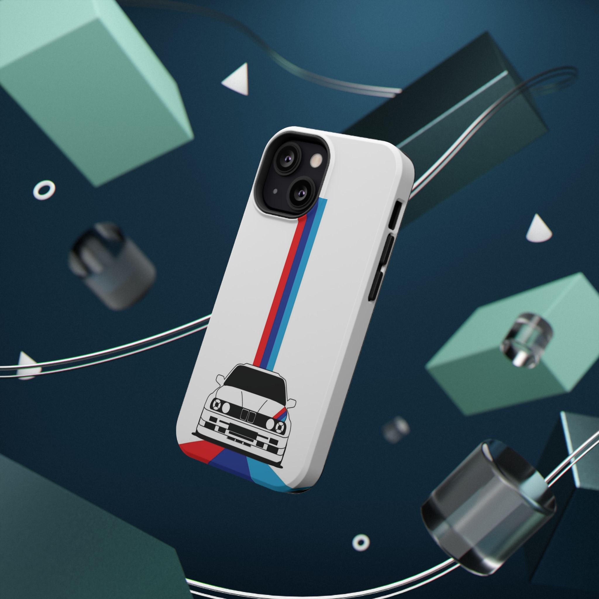 Phone Case — Retro Racing BMW Stripe Design (Impact-Resistant)
